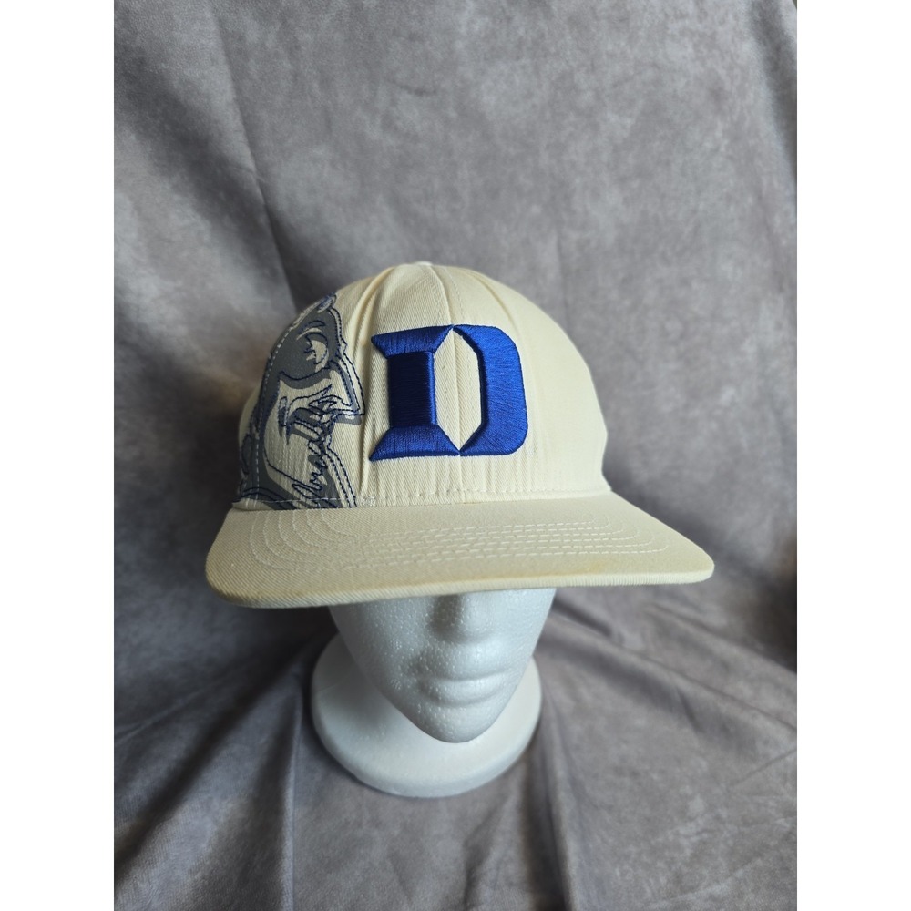 Duke Blue Devils Top Of The World Hat Cap Size M/L One-Fit Flex Cream Blue NCAA